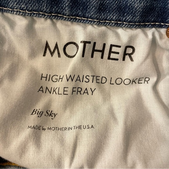 MOTHER High-waisted Looker Ankle Fray jeans in Big Sky (faded blue) - Picture 10 of 13